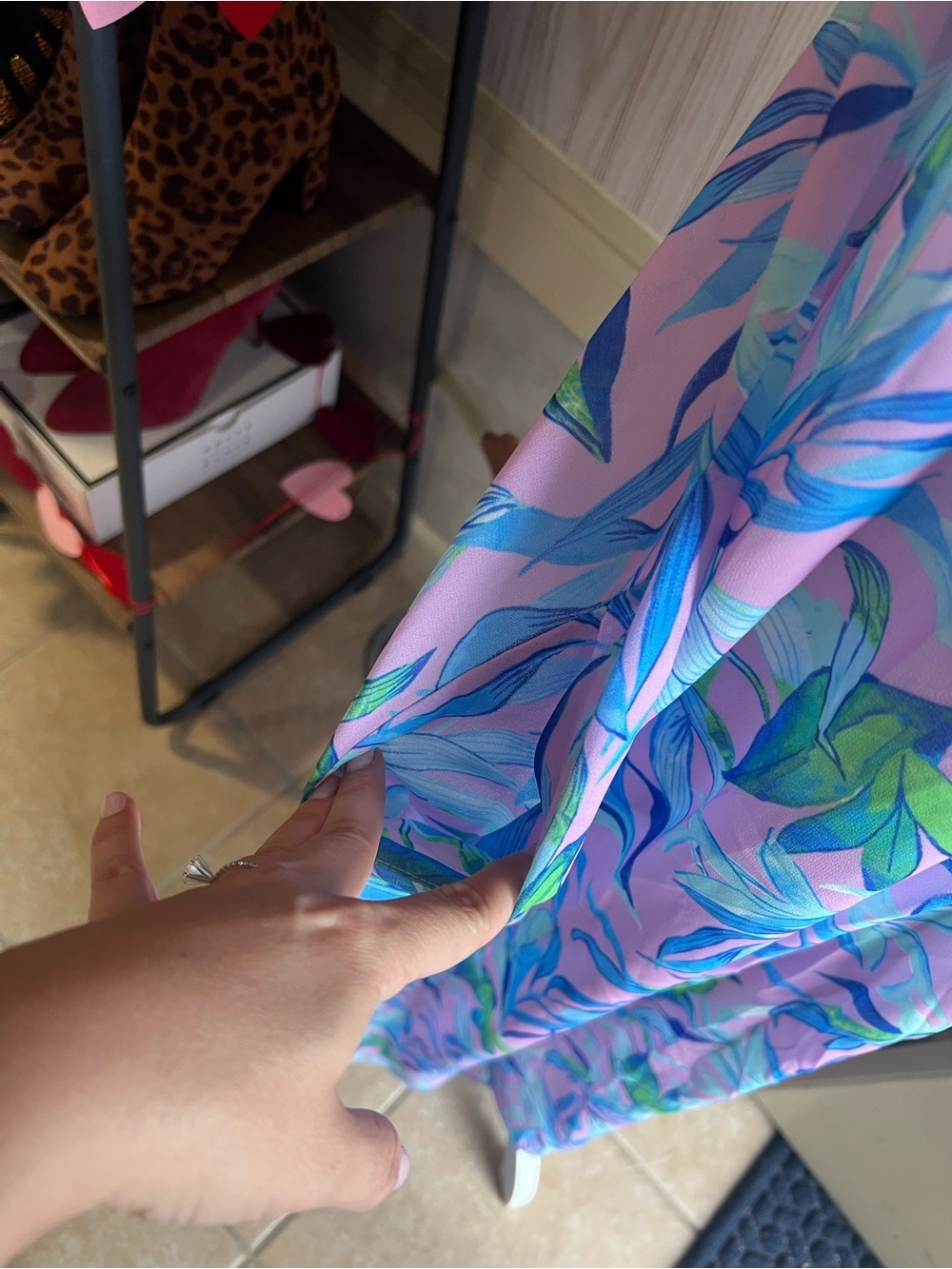 Peach Love California Pink Tropical Maxi Cover-Up Dress - Picture 7 of 8